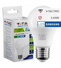 V-Tac Lampadina Led E27 9W Bulb A58 Chip Samsung 4000K