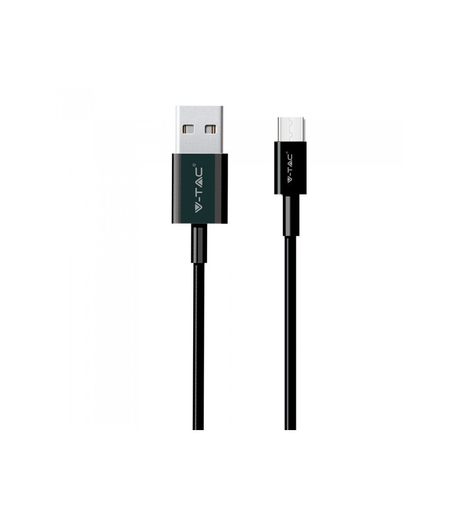 V-Tac Cavo Micro USB Tipo C Colore Nero Lunghezza 1 metro