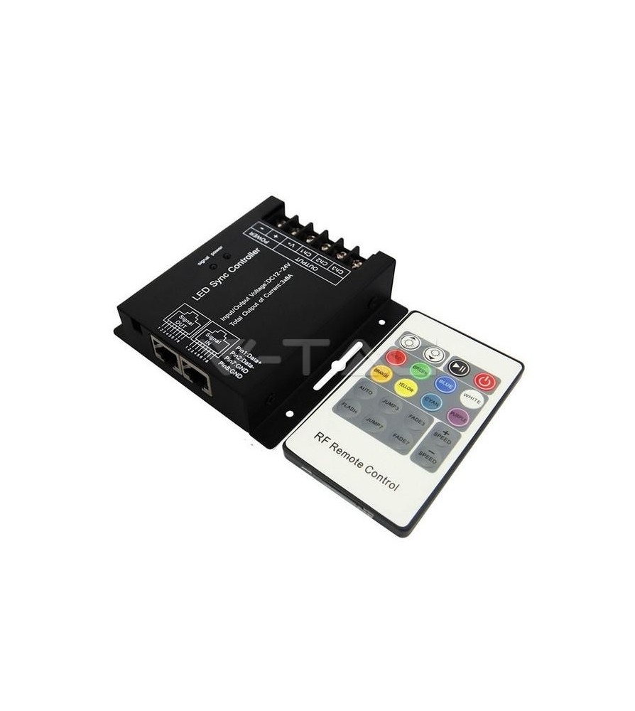 V-Tac LED RGB Controller With 20 Key RF Remote Control