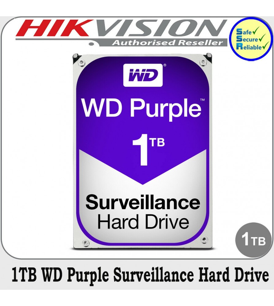 Hard Disk 3.5 Western Digital Purple da 1 TB Interfaccia Sata 3.0