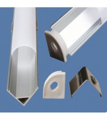 V-Tac profilo iin alluminio angolare per strip Led lunghezza 1 metro colore alluminio
