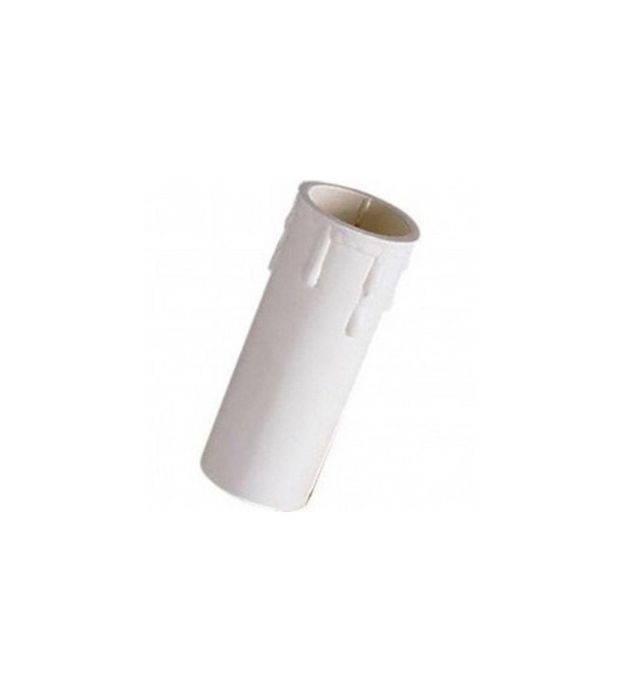 Portalampada Candela con Guscio 70mm E14 Bianco