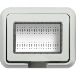 Bticino idrobox coperchio IP55 per installazione incassata in scatola 503E di 3 moduli Living Light o Luna colore grigio