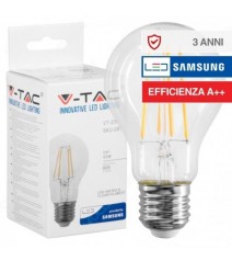 V-Tac Lampadina Led Filament E27 6W 2700K Bulb A60 Chip Samsung