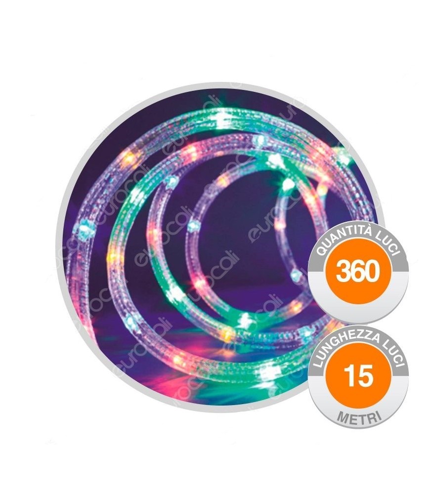 Tubo Luminoso 360 Luci Led Reflex Multicolor con Controller Memory -  per Interno e Esterno