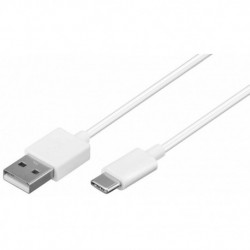 Cavo USB A Maschio 2.0 / USB-C Maschio 1m Bianco