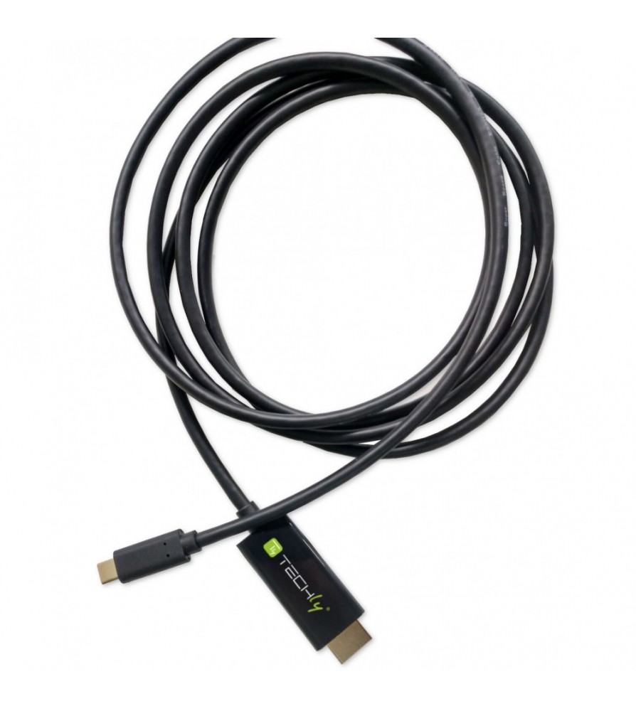 Techly Cavo Adattatore USB-C™ Maschio a HDMI 2.0 4K Maschio 2m Nero