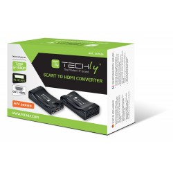 Techly Convertitore Compatto da Scart a HDMI Selezione 720p/1080p