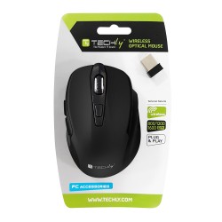 Techly Mouse Ottico Wireless 1600dpi Nero