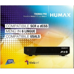 Tivumax HD-6800S Ricevitore Digitale Satellitare + Smart Card TivùSat Nero