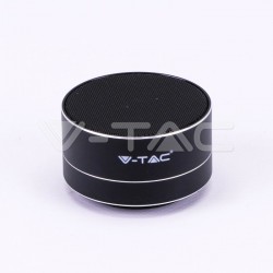 V-Tac Speaker Bluetooth Portatile 3W con Microfono Ingresso MicroSD e Radio FM Colore Nero