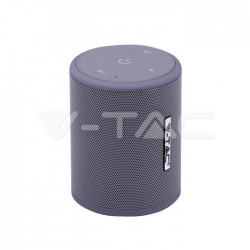 V-Tac Speaker Bluetooth Portatile 5W con Microfono Ingresso MicroSD e Radio FM Colore Grigio