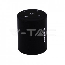 V-Tac Speaker Bluetooth Portatile 5W con Microfono Ingresso MicroSD e Radio FM Colore Nero