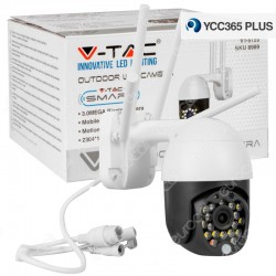 V-Tac Telecamera IP Wi-Fi PTZ di videosorveglianza Sensore infrarossi con visione notturna fino a 15 metri. Risoluzione: 1296p.