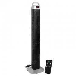 V-Tac Tower Fan 1160mm con Display Temperatura e Telecomando Colore Nero