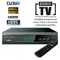 FTE Ricevitore decoder digitale terrestre DVB T2 da tavolo con decodifica HEVC 10 BIT